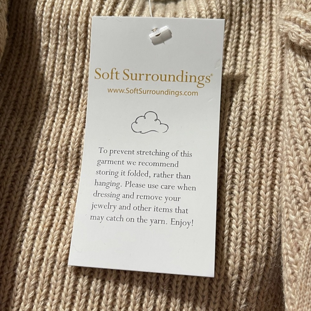 Soft Surroundings Cream Knit Cardigan - Picture 4 of 6